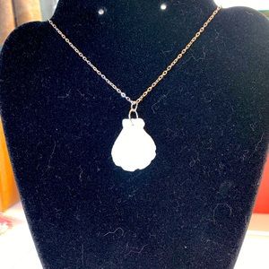 Washed scallop shell custom made necklace